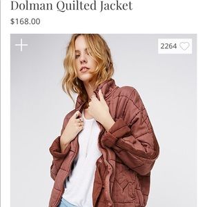 Free people Dolman Quilted Jacket